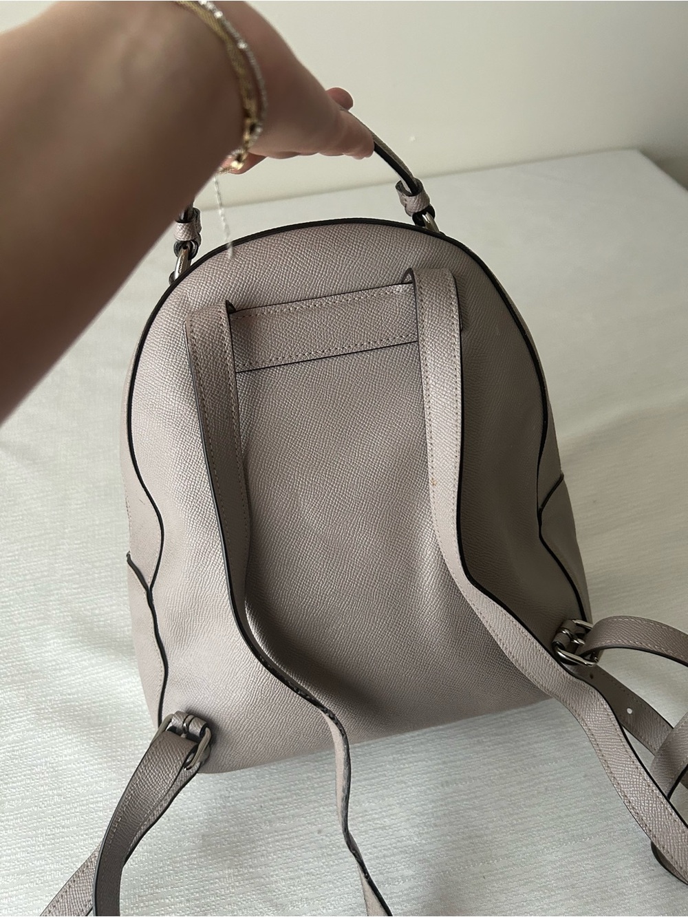 Coach Crossgrain Leather Jordyn Beige Backpack - Picture 3 of 10